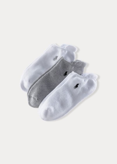 Women's Polo Ralph Lauren Cushioned Heel Low 3-Pack Socks | 720845IFM